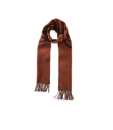 Script Jacquard Wool Scarf
