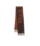 Script Jacquard Wool Scarf
