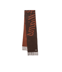 Script Jacquard Wool Scarf