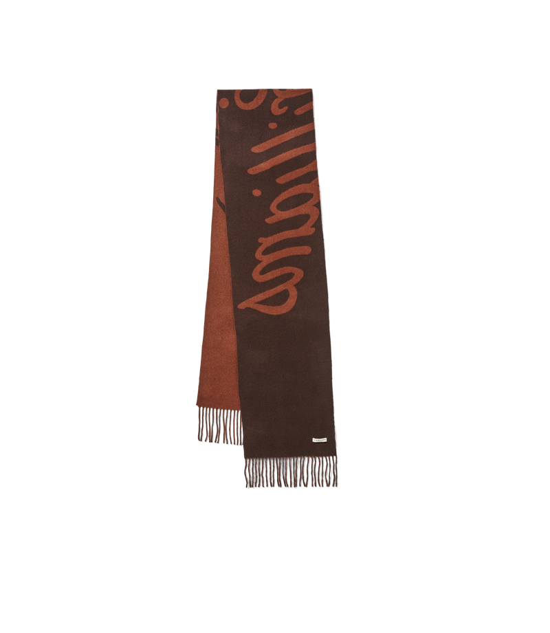 Script Jacquard Wool Scarf