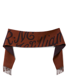 Script Jacquard Wool Scarf