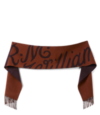 Script Jacquard Wool Scarf