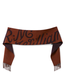 Script Jacquard Wool Scarf