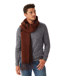 Script Jacquard Wool Scarf
