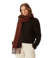 Script Jacquard Wool Scarf