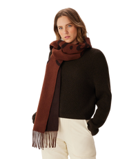 Script Jacquard Wool Scarf