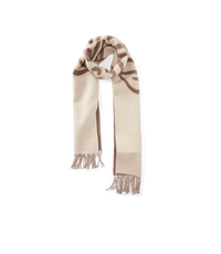 Script Jacquard Wool Scarf