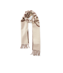 Script Jacquard Wool Scarf