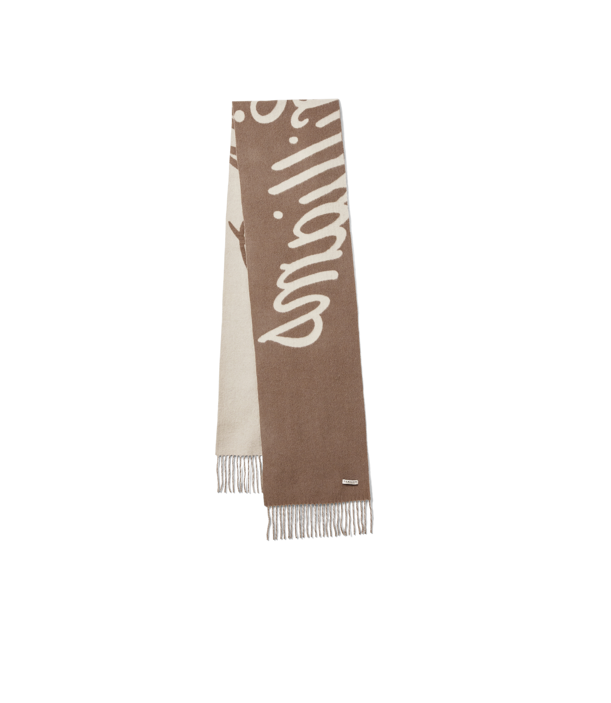 Script Jacquard Wool Scarf