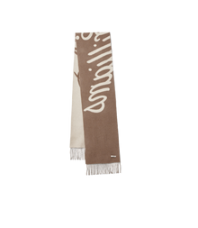 Script Jacquard Wool Scarf