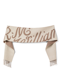 Script Jacquard Wool Scarf