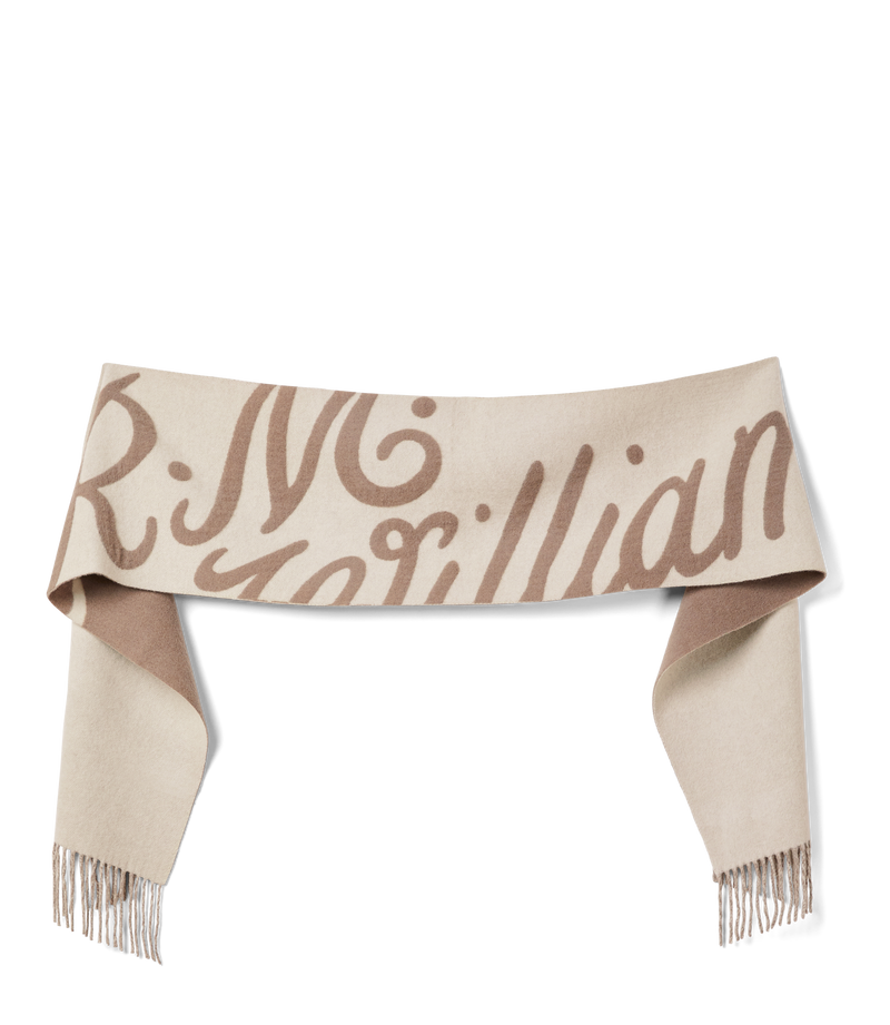 Script Jacquard Wool Scarf