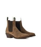 Edna Boot - Almond Waxed Suede