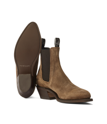 Edna Boot - Almond Waxed Suede