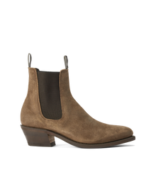 Edna Boot - Almond Waxed Suede