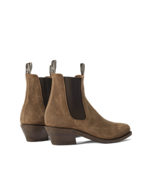 Edna Boot - Almond Waxed Suede