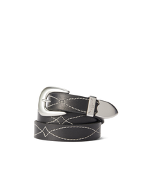 Cate Stitched Belt - Black