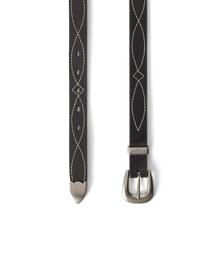 Cate Stitched Belt - Black