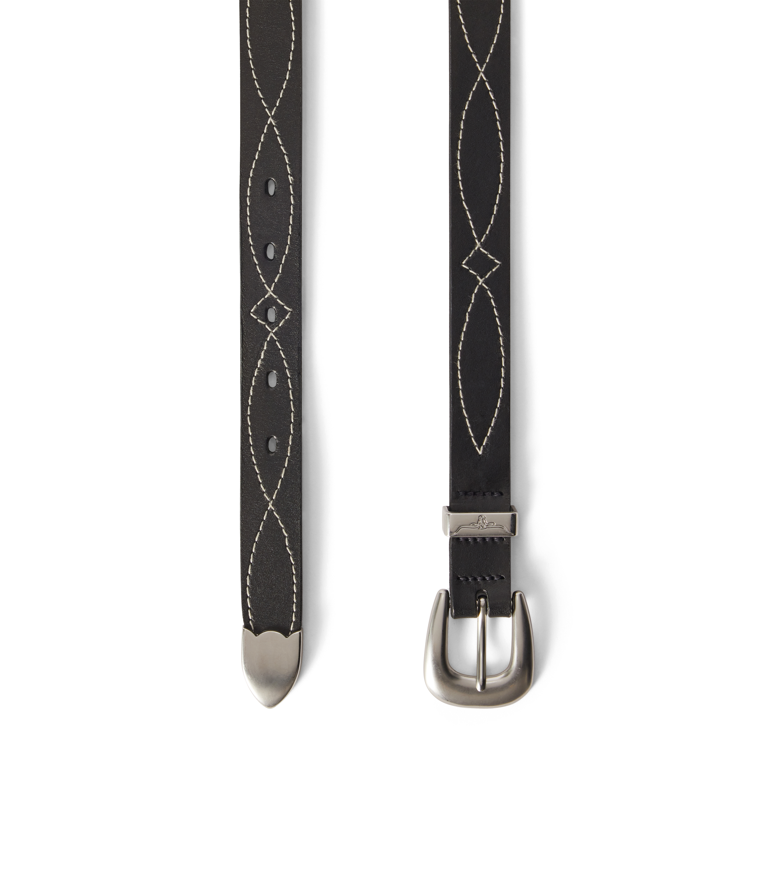 Cate Stitched Belt - Black