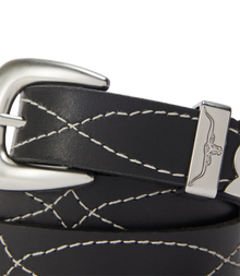 Cate Stitched Belt - Black