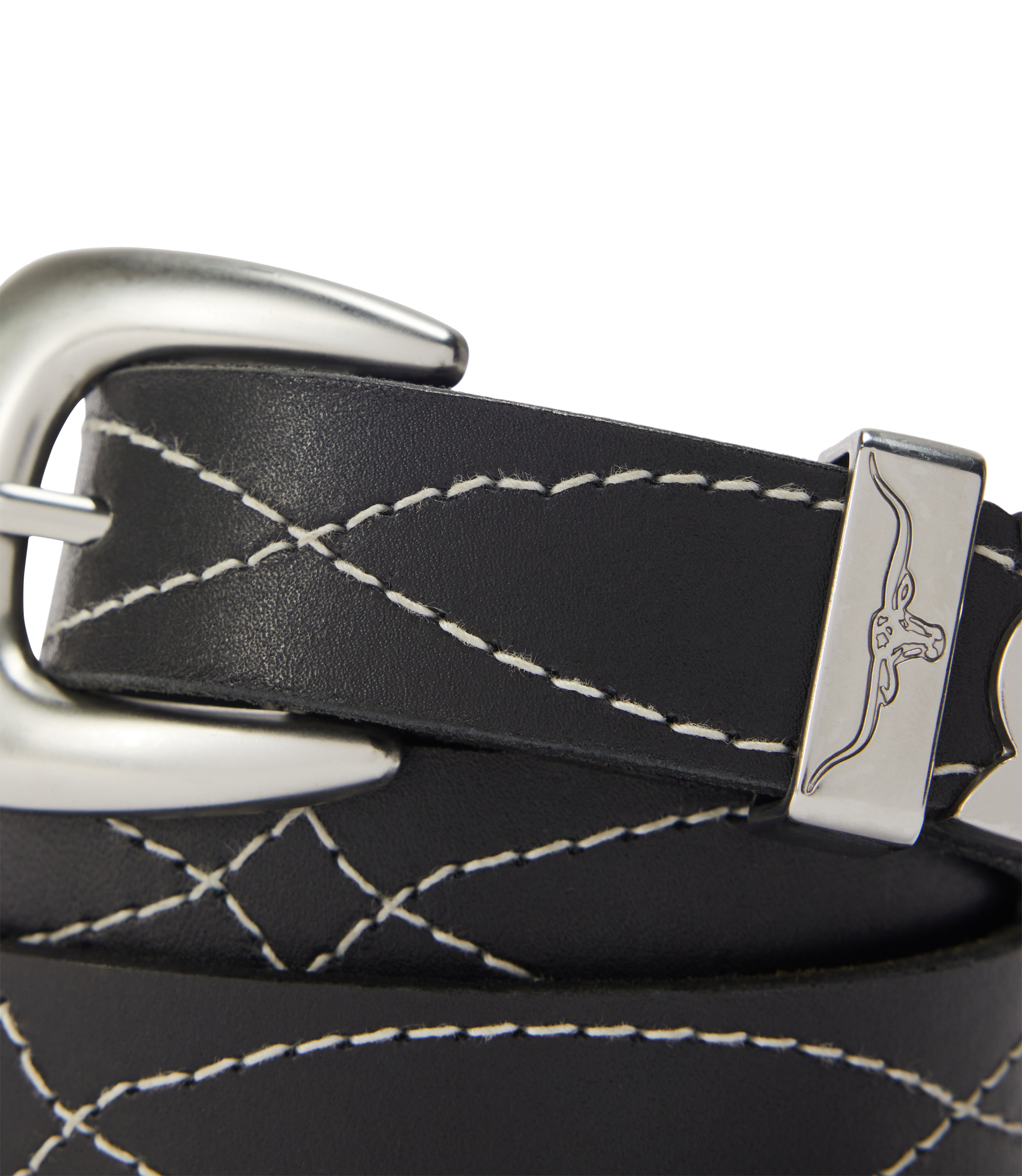 Cate Stitched Belt - Black
