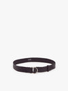 Slim Plaited O Ring Belt - Black