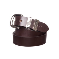 1 1/4 3 Piece Solid Hide Belt - Chestnut