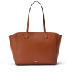 Eden Stitched Tote with Pouch - Tan