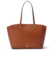 Eden Stitched Tote with Pouch - Tan