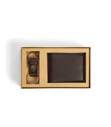Wallet and Keyring Gift Set - Chestnut