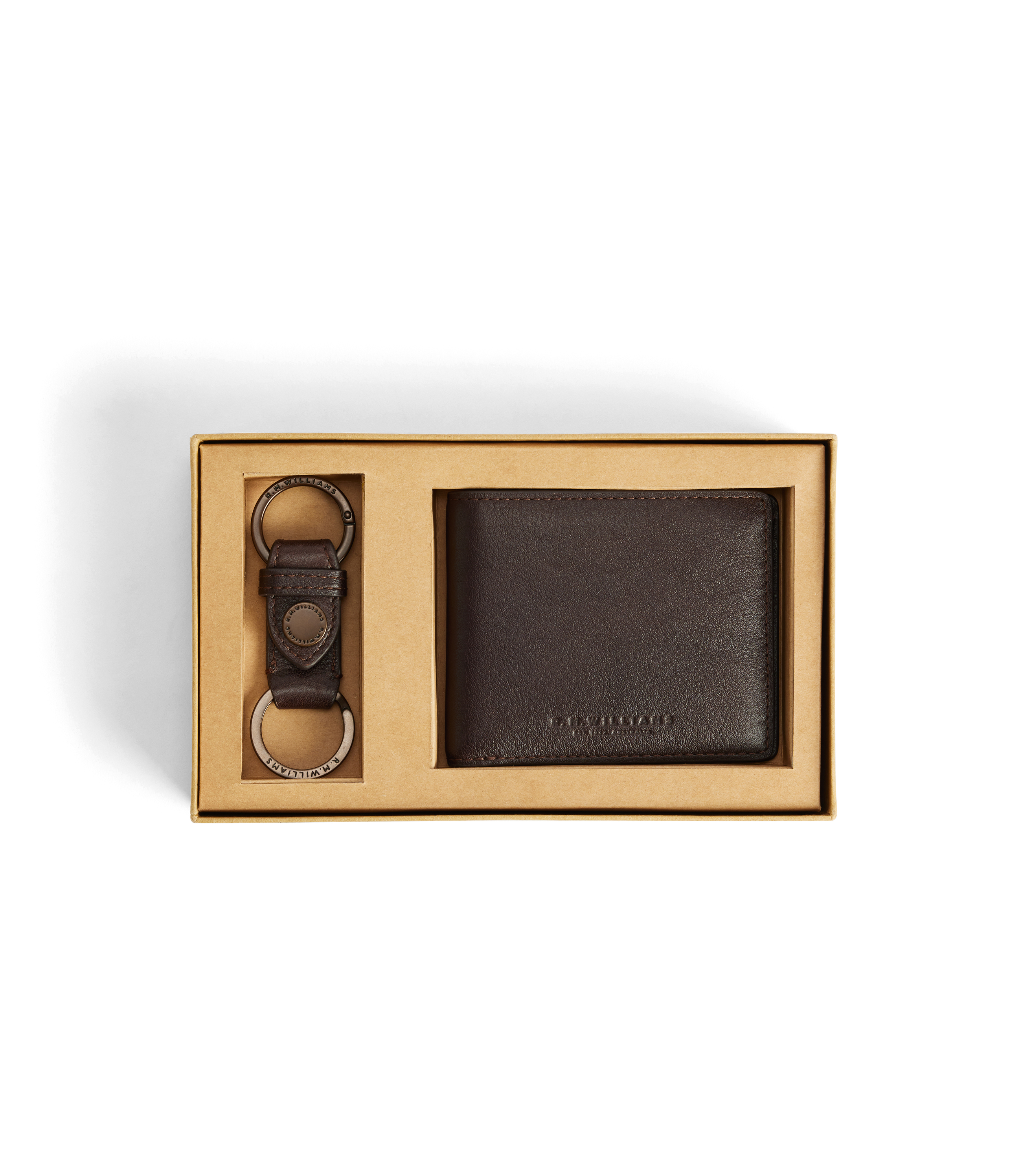 Wallet and Keyring Gift Set - Chestnut