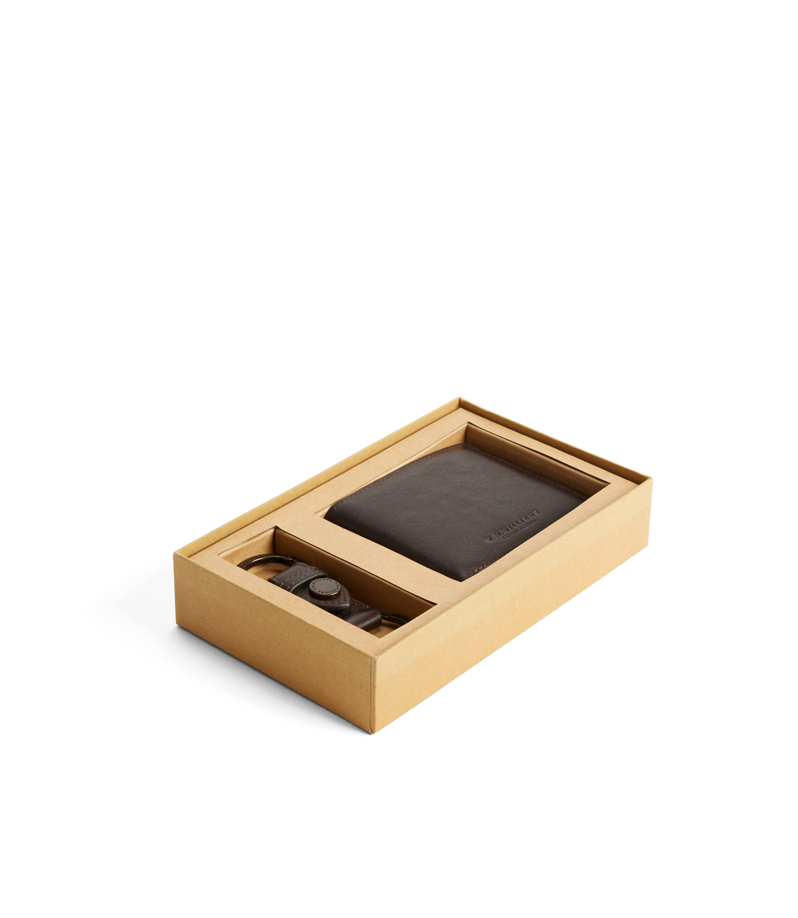 Wallet and Keyring Gift Set - Chestnut