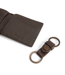 Wallet and Keyring Gift Set - Chestnut