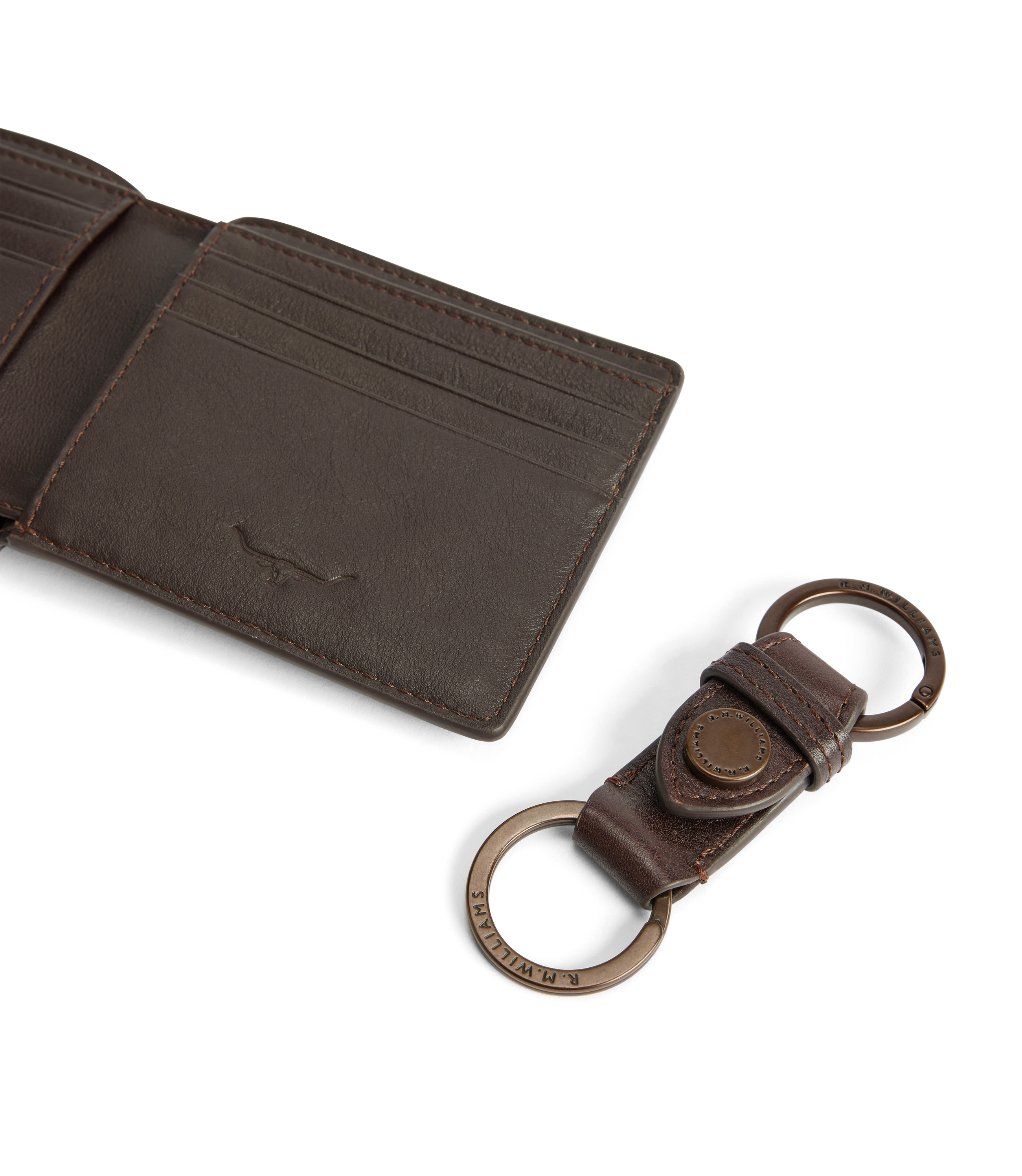 Wallet and Keyring Gift Set - Chestnut