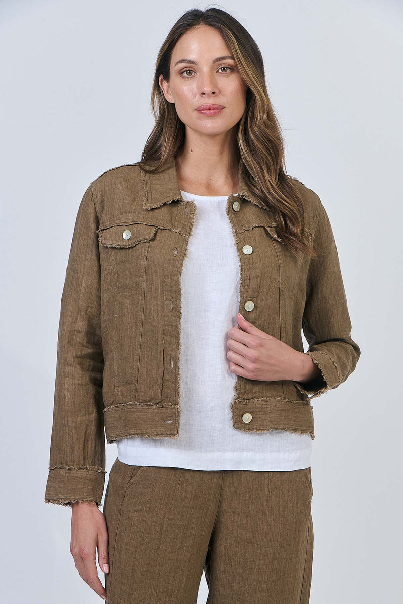 Linen Jacket - Tobacco