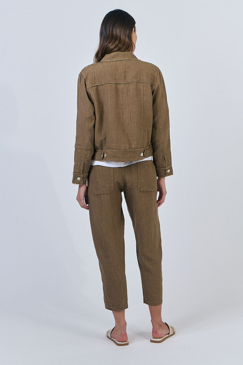 Linen Jacket - Tobacco