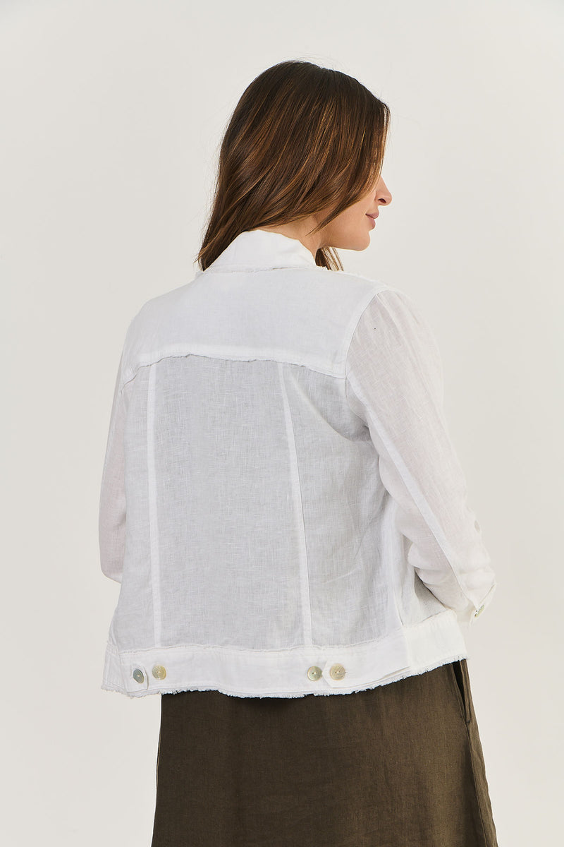 Lightweight Linen Jacket - White