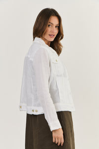 Lightweight Linen Jacket - White