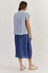 Button-Down Linen Top - Delta Gauze