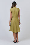 Linen  Dress Button Thru - Bamboo