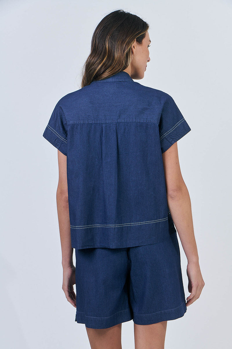 Linen Short - Chambray