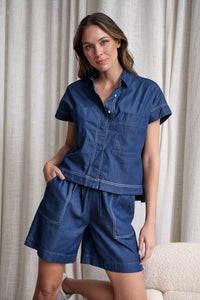 Linen Short - Chambray