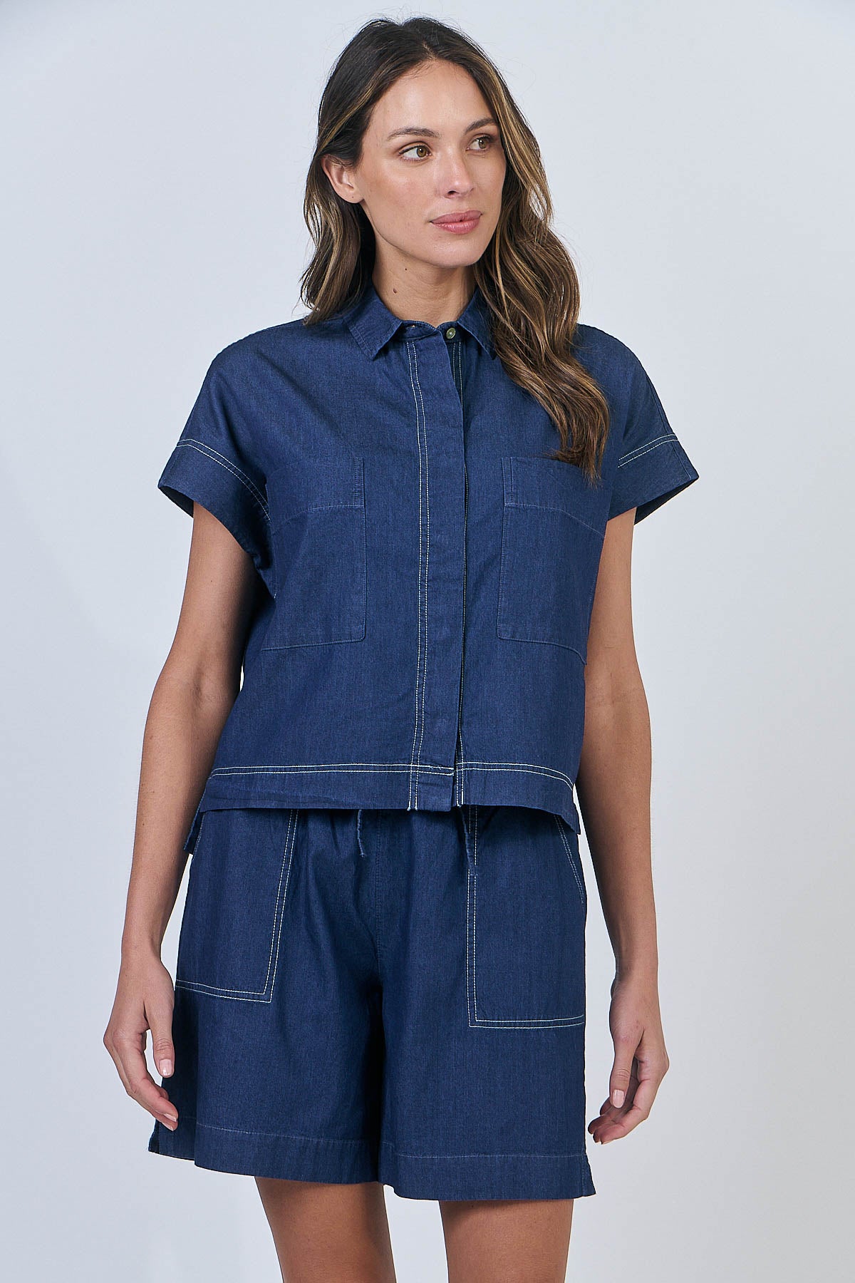 Linen Short - Chambray