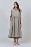 Linen Dress - Cement
