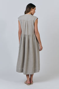 Linen Dress - Cement