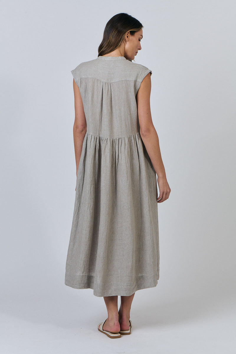 Linen Dress - Cement