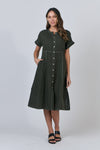 Linen Dress - Licorice