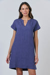 Linen Dress - Blueberry