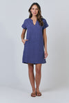 Linen Dress - Blueberry