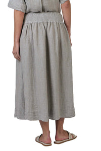 Linen Skirt - Cement